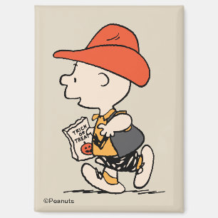 Peanuts Charlie Brown Cowboy Halloween Magnet