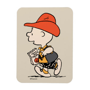 Peanuts Charlie Brown Cowboy Halloween Magnet