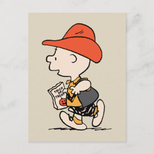 Peanuts Charlie Brown Cowboy Halloween Postcard