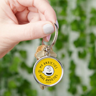 Peanuts   Charlie Brown Nervous Since 1950 Keychain