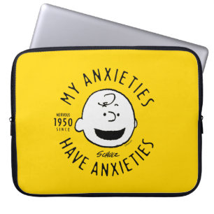 Peanuts   Charlie Brown Nervous Since 1950 Laptop Sleeve