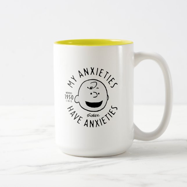 Peanuts | Charlie Brown Nervous Since 1950 Two-Tone Coffee Mug (Right)