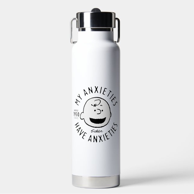 Peanuts | Charlie Brown Nervous Since 1950 Water Bottle (Front)