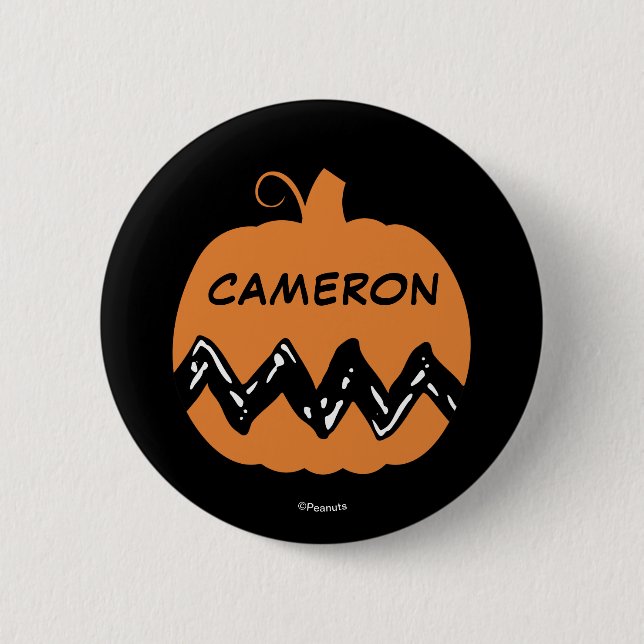 Peanuts | Charlie Brown Orange Pumpkin 2 Inch Round Button (Front)