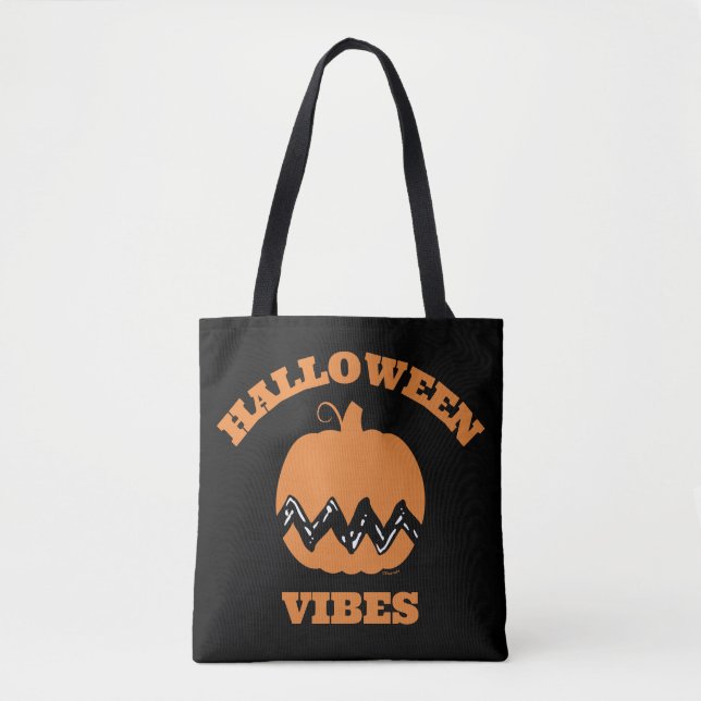Peanuts | Charlie Brown Orange Pumpkin Tote Bag (Front)