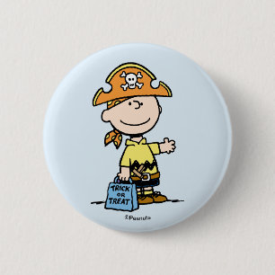 Peanuts Charlie Brown Pirate Halloween 2 Inch Round Button