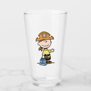 Peanuts Charlie Brown Pirate Halloween Glass