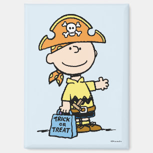 Peanuts Charlie Brown Pirate Halloween Magnet