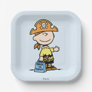 Peanuts Charlie Brown Pirate Halloween Paper Plate