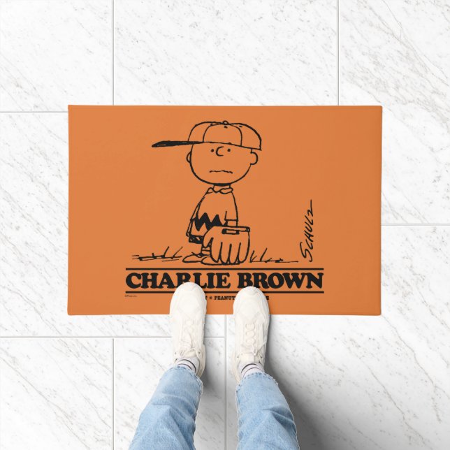 Peanuts | Charlie Brown Playing Ball Doormat (Indoor)