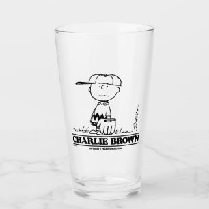 Peanuts   Charlie Brown Playing Ball Glass