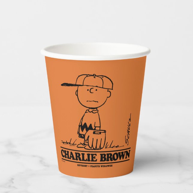 Peanuts | Charlie Brown Playing Ball Paper Cups (Front)