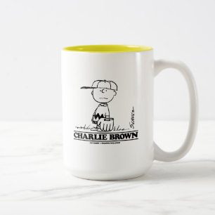 Peanuts   Charlie Brown Playing Ball Two-Tone Coffee Mug