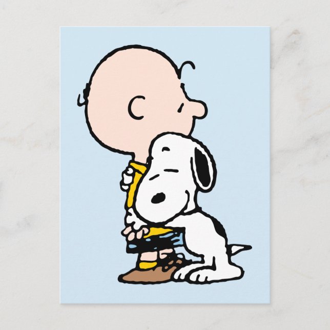 Peanuts | Charlie Brown & Snoopy Hug Postcard (Front)