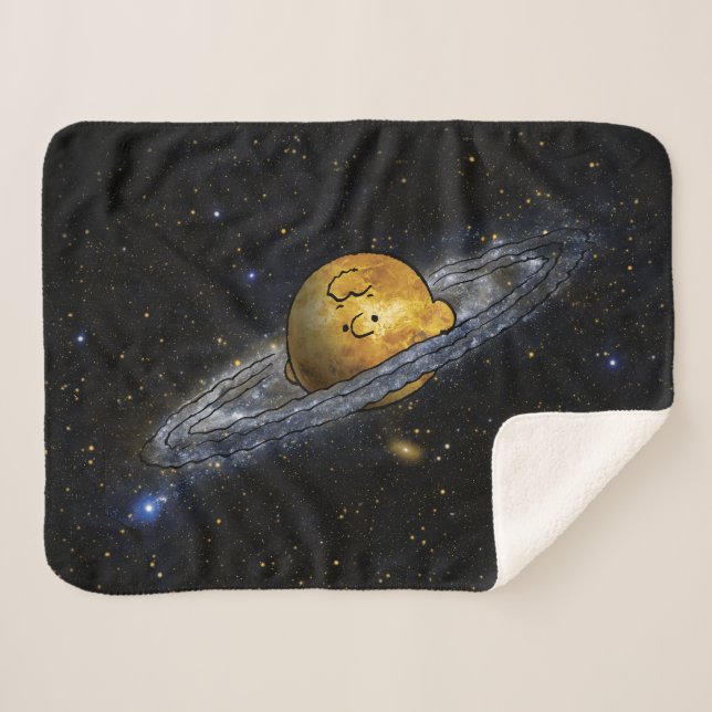 Peanuts | Charlie Brown Spaced Out Sherpa Blanket (Front (Horizontal))