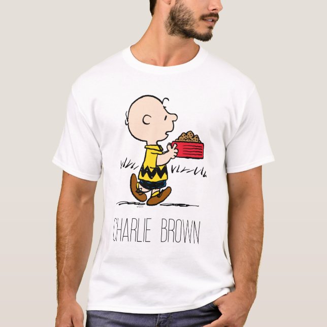 Peanuts | Charlie Brown with Snoopy's Dish T-Shirt (Front)
