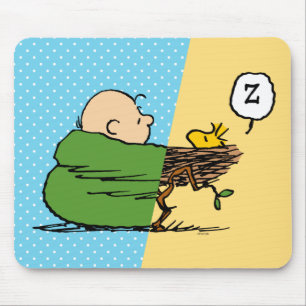 Peanuts   Charlie Brown & Woodstock Half & Half Mouse Pad