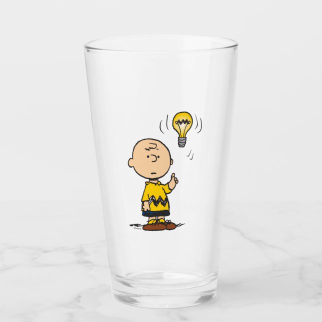 Peanuts | Charlie Brown's Light Bulb Idea Glass (Front)