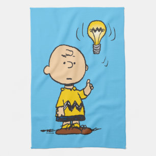 Peanuts   Charlie Brown's Light Bulb Idea Kitchen Towel