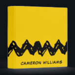 Peanuts | Charlie Brown's Zig-Zag Shirt Binder<br><div class="desc">This is Charlie Brown's most noteable black zig-zag design on a bright golden yellow colour.</div>
