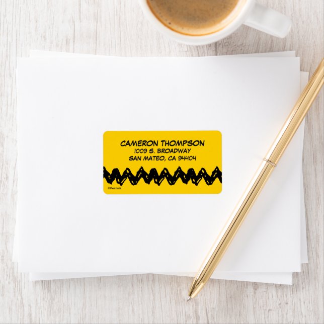 Peanuts | Charlie Brown's Zig-Zag Shirt Label (Insitu)