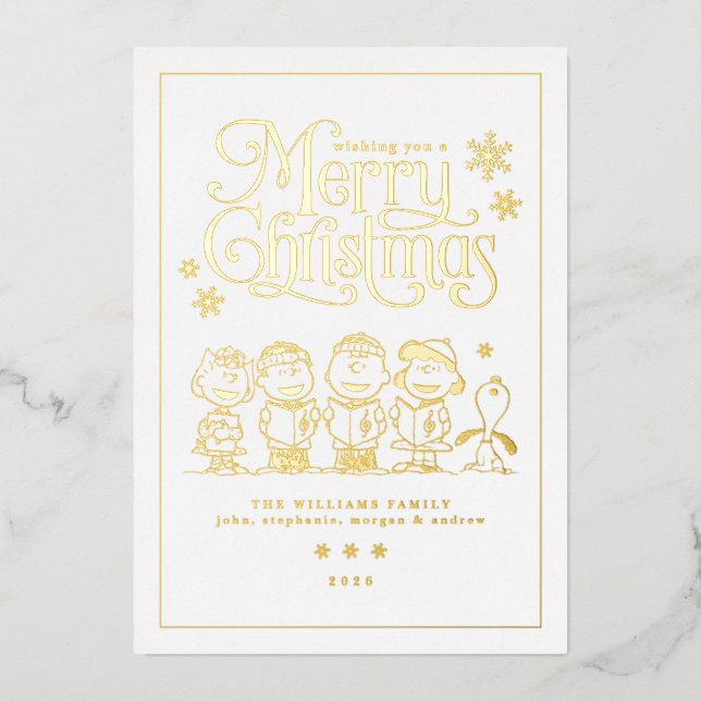 Peanuts Christmas Carolers Holiday (Front)