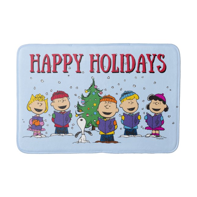 Peanuts | Christmas Caroling Bath Mat (Front)