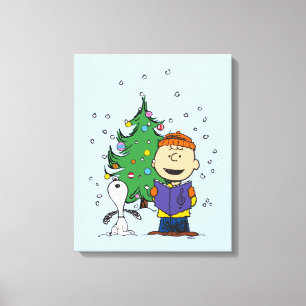 Peanuts   Christmas Caroling Canvas Print