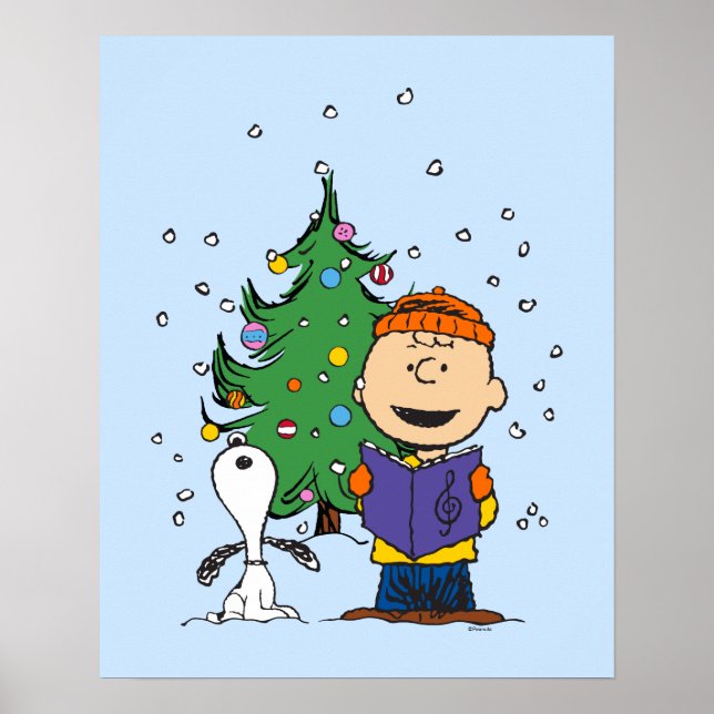 Peanuts | Christmas Caroling Poster (Front)