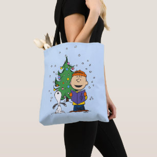 Peanuts   Christmas Caroling Tote Bag