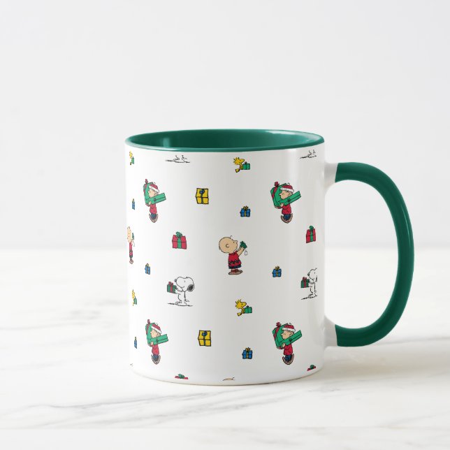 Peanuts | Christmas Gift Giving Pattern Mug (Right)