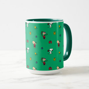 Peanuts Christmas Gift Giving Pattern Mug