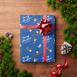 Peanuts Christmas Gift Wrapping Pattern Paper