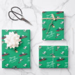 Peanuts | Christmas Gift Wrapping Pattern Wrapping Paper Sheet<br><div class="desc">Wrap up that special gift with this fun Peanuts Christmas gift wrap. Customize by adding a message and your name.</div>
