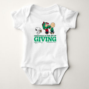 Peanuts   Christmas is the Joy of Giving Baby Bodysuit