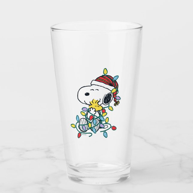 Peanuts | Christmas Love and Lights Glass (Front)