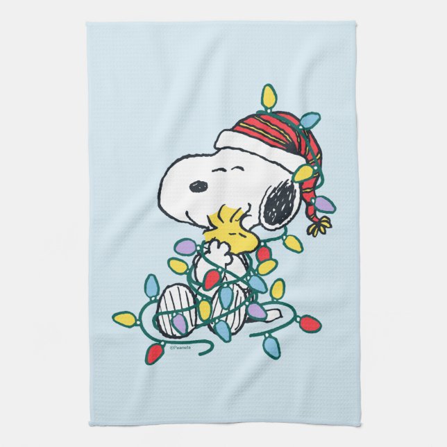 Peanuts | Christmas Love and Lights Kitchen Towel (Vertical)