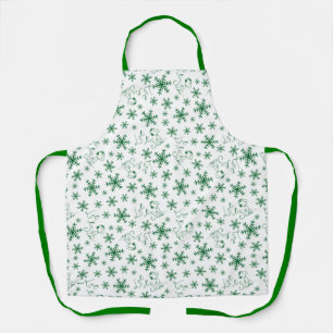 Peanuts   Christmas Snoopy Let It Snow Pattern Apron
