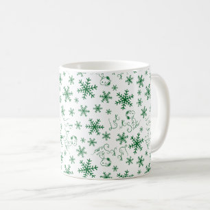 Peanuts Christmas Snoopy Let It Snow Pattern Coffee Mug