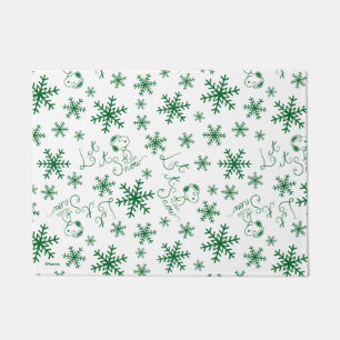 Peanuts   Christmas Snoopy Let It Snow Pattern Doormat