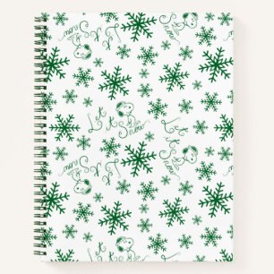 Peanuts   Christmas Snoopy Let It Snow Pattern Notebook