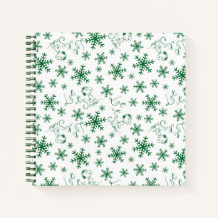Peanuts   Christmas Snoopy Let It Snow Pattern Notebook
