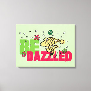 Peanuts   Christmas Woodstock Be Dazzled Canvas Print