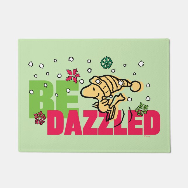 Peanuts | Christmas Woodstock Be Dazzled Doormat (Front)