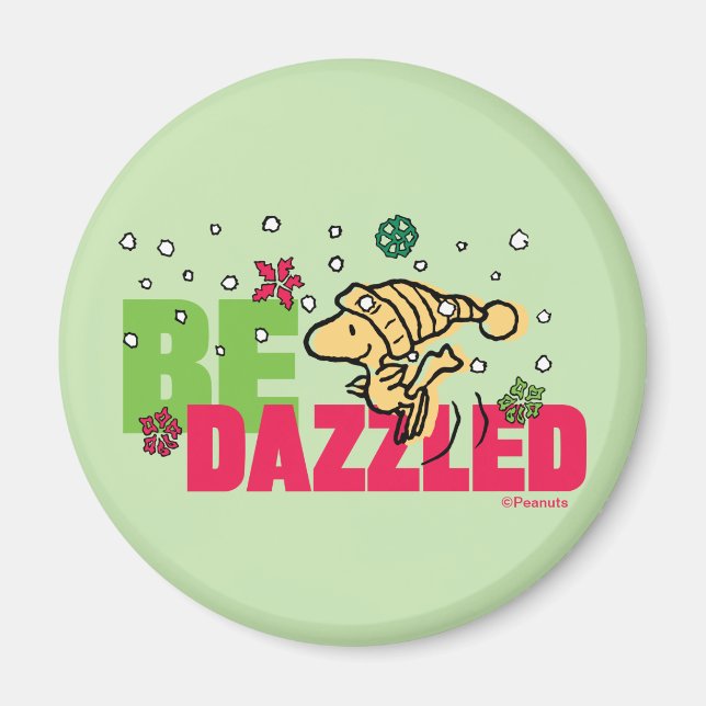 Peanuts | Christmas Woodstock Be Dazzled Magnet (Front)