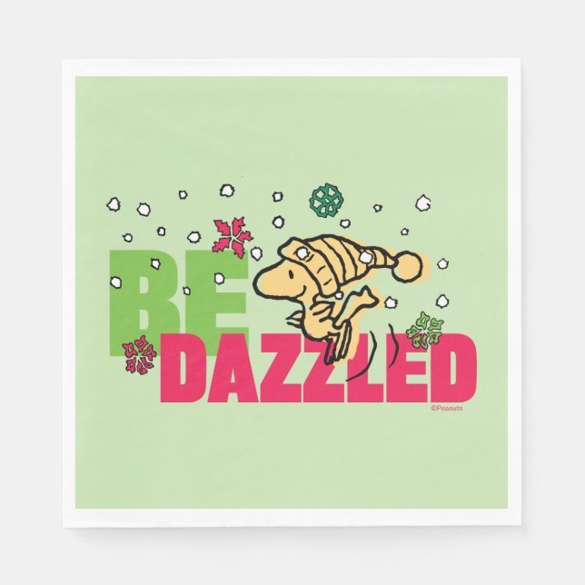 Peanuts | Christmas Woodstock Be Dazzled Napkin (Front)