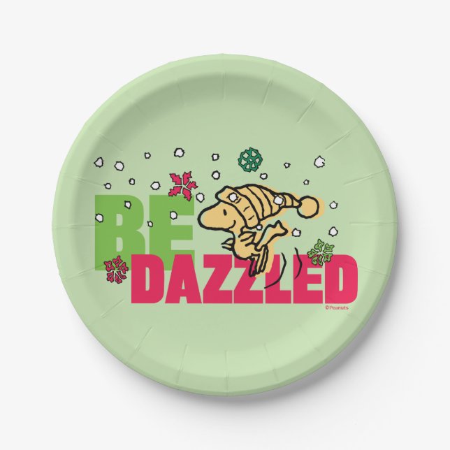 Peanuts | Christmas Woodstock Be Dazzled Paper Plate (Front)