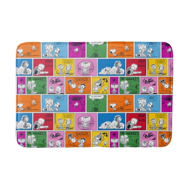 PEANUTS | Classic Comic Pattern Bath Mat (Front)