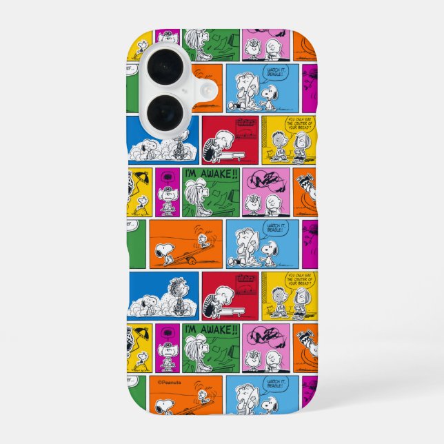 PEANUTS | Classic Comic Pattern iPhone 16 Case (Back)