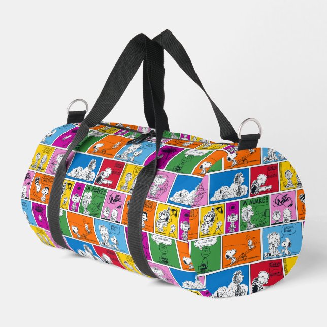 PEANUTS | Classic Comic Pattern Leggings Duffle Bag (Left Corner)